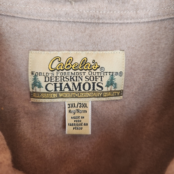 Cabela's 💙 Deerskin Soft Chamois Duck Hunting Print Button Down Shirt Plus 3XL - Picture 2 of 9